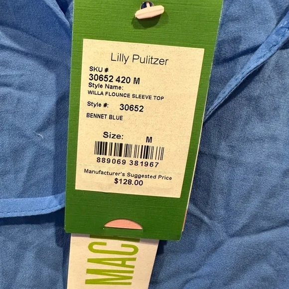 Lily Pulitzer Blue Women's Top - Picture 3 of 6